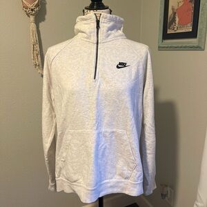 Nike Light Gray Half-Zip Hoodie